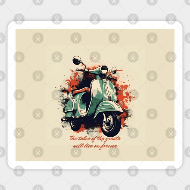 Scooter Ride Urban Racer Sticker by ArtWearSplash